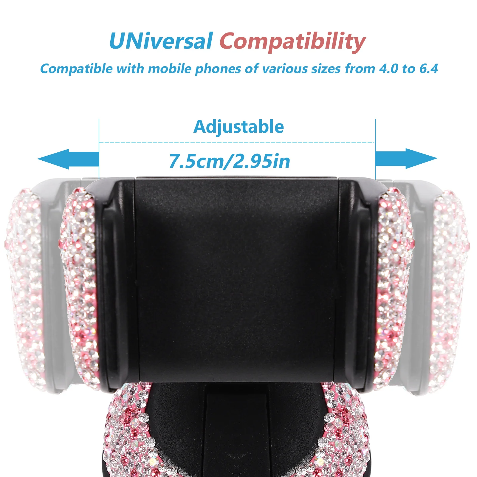 

Car Mount Holder 4.0-6.4 Inch 360 Degree Adjustable Air Vent Suction Cup Dashboard Phone Stand Navigation Rack Vehicle Mounted