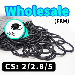 CS 2/2.8/5mm Thickness FKM Black O-ring FPM fluorinerubber sealing gasket elasty rubber washer ring wholesale Free Shipping