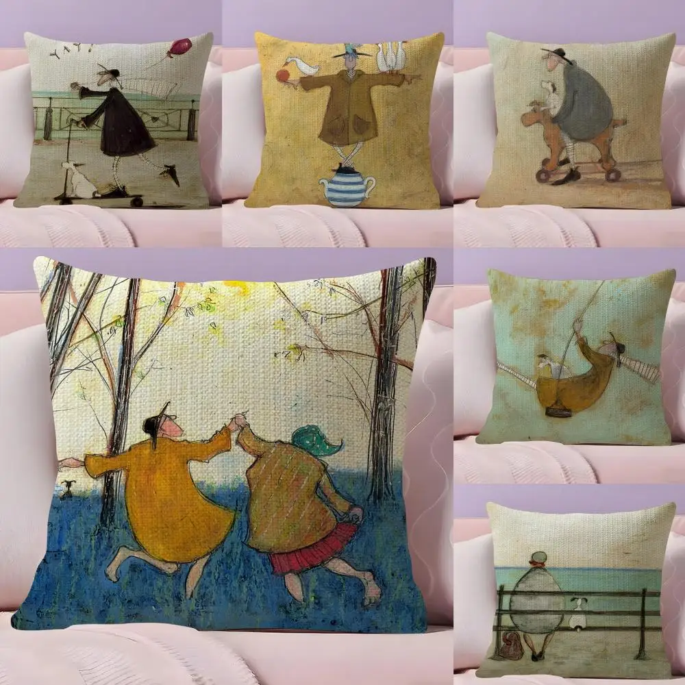 Sam Toft Art Cushion Cover Natural Linen Pillow Case Double-