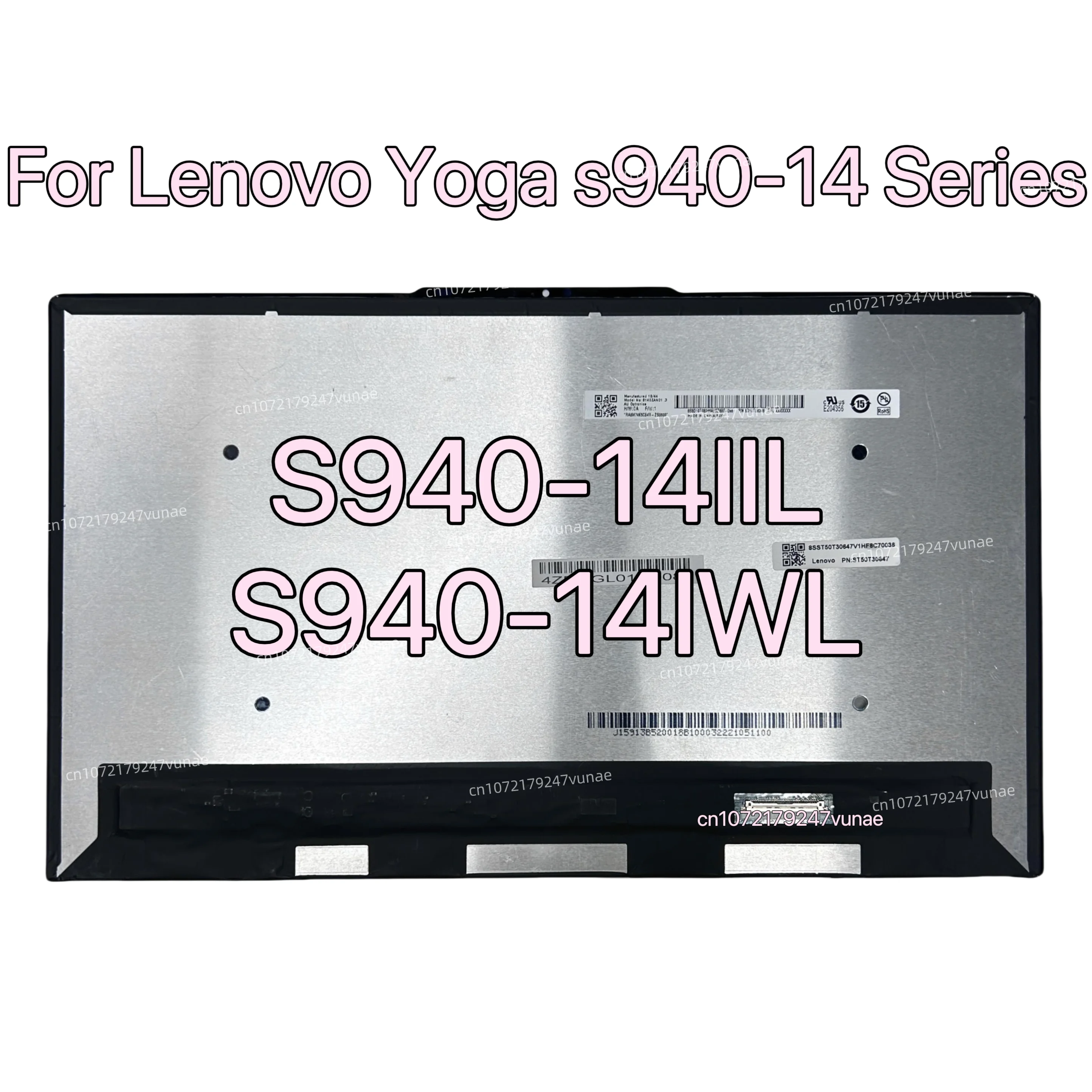 14 Inch LCD Screen For Lenovo Yoga S940-14IWL S940-14IIL LCD Laptop 81Q7 Display Screen Assembly 5D10S39573