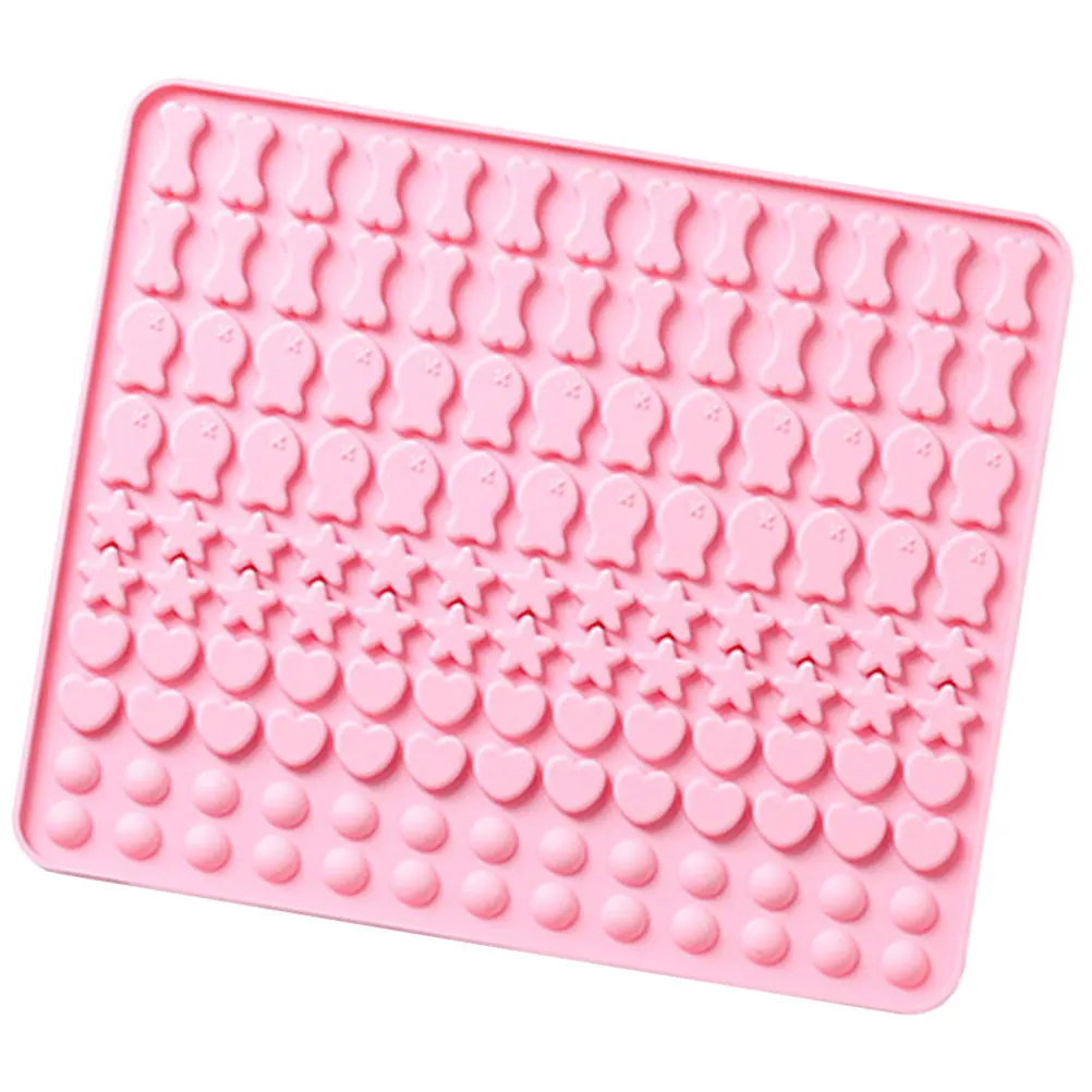 

1 шт., силиконовые круглые формы, силиконовые износостойкие формы для лакомств для собак, розовый мини-поднос для лакомств для собак, многоразовая форма для желейного торта