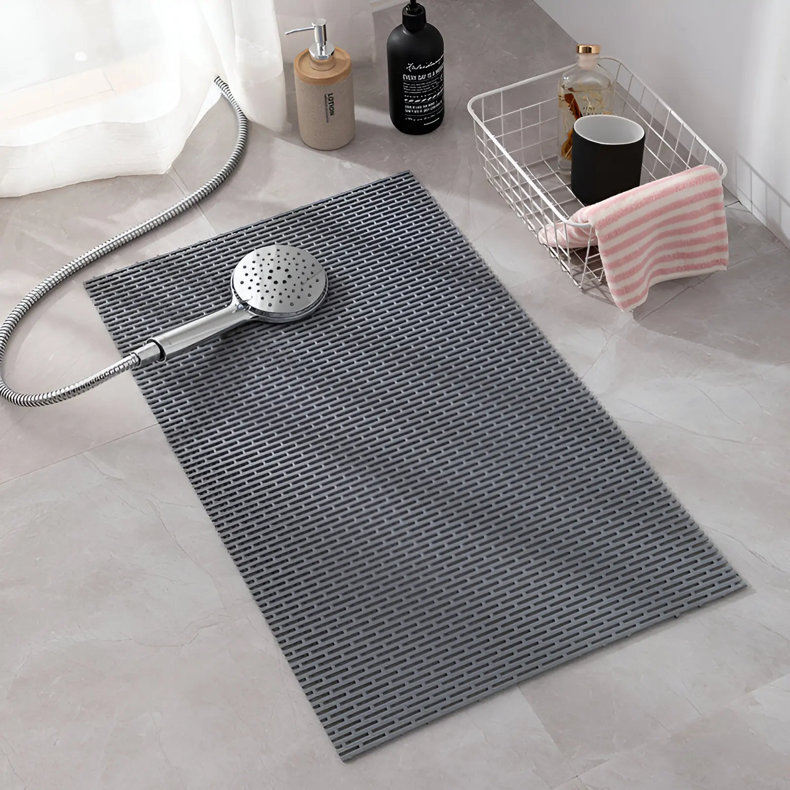 Bathroom anti slip mat PVC bathroom floor mat Bathroom kitchen splicing waterproof floor mat