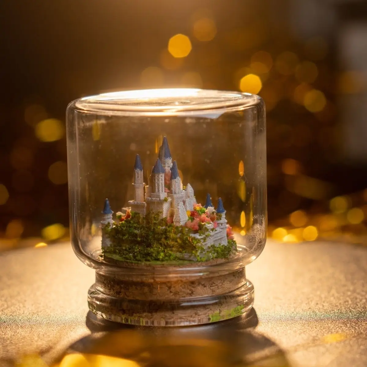 

Original Glass Bottle Castle - Miniature Handmade Wonder for Car & Home, Finely Crafted Surprise Gift for Loved Ones