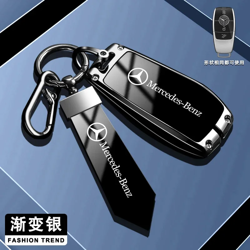 4 Buttons Key Fob Zinc Alloy Cover Case Fit for 2019 2020 Mercedes-Benz A220 E63S AMG E-Class GLE 350 4MATIC E300 E400 E43 W213