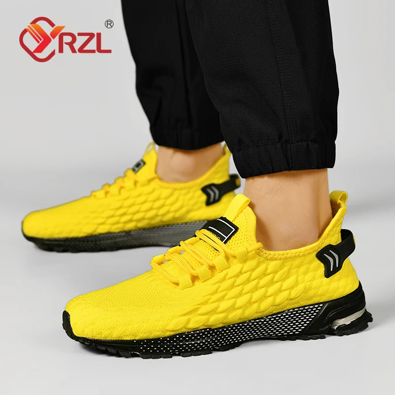 

YRZL Mens Sneakers Lightweight Comfortable Wear Resistant Sneakers Breathable Athletic Sports Shoes for Men Non Slip Shoes Man