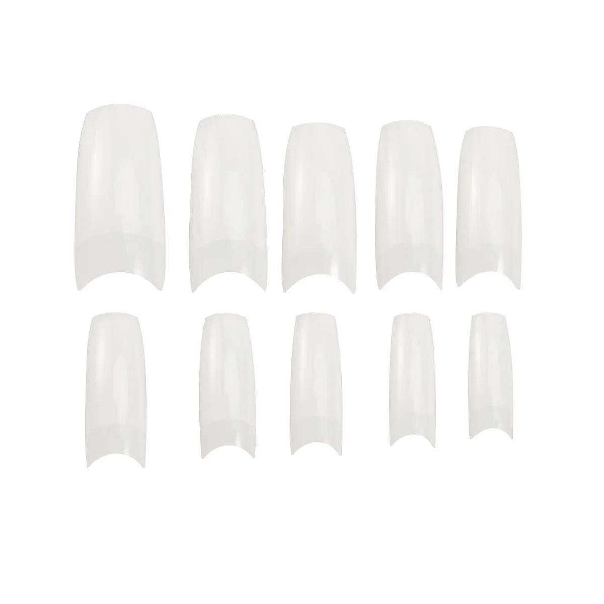 500Pcs French Style Transparent Fake Nail Tips Natural Look Artificial Nails for Professional Salon DIY Home Use Wedding Party