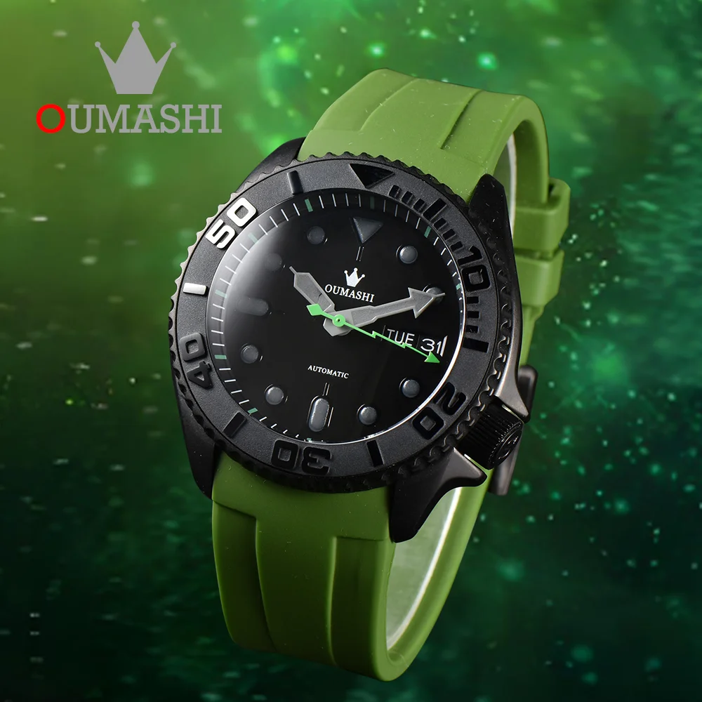 OUMASHI Quartz Watch SKX007 Automatic NH35/NH36 Movement Sports Style Watch Sapphire Glass Stainless Steel Waterproof Watch