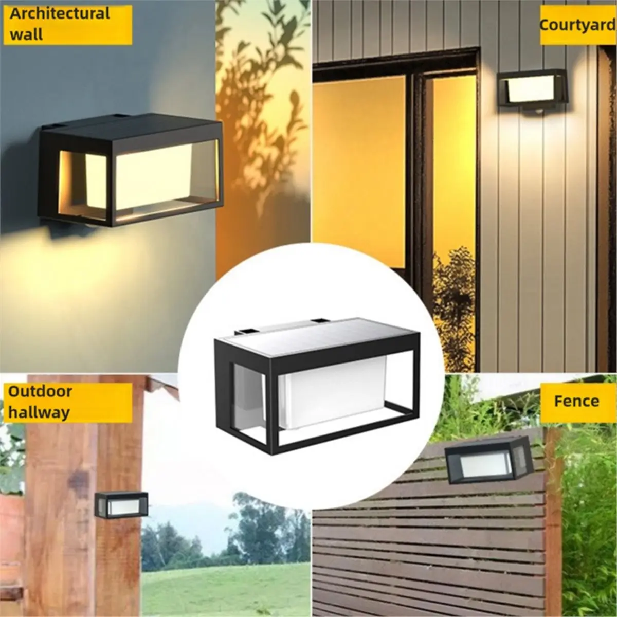 أعلى في الهواء الطلق الشمسية عمود ضوء مصباح حديقة الأوروبي الشمسية سياج الجدار ضوء أضواء الشرفة مقاوم للماء شرفة باب المرآب