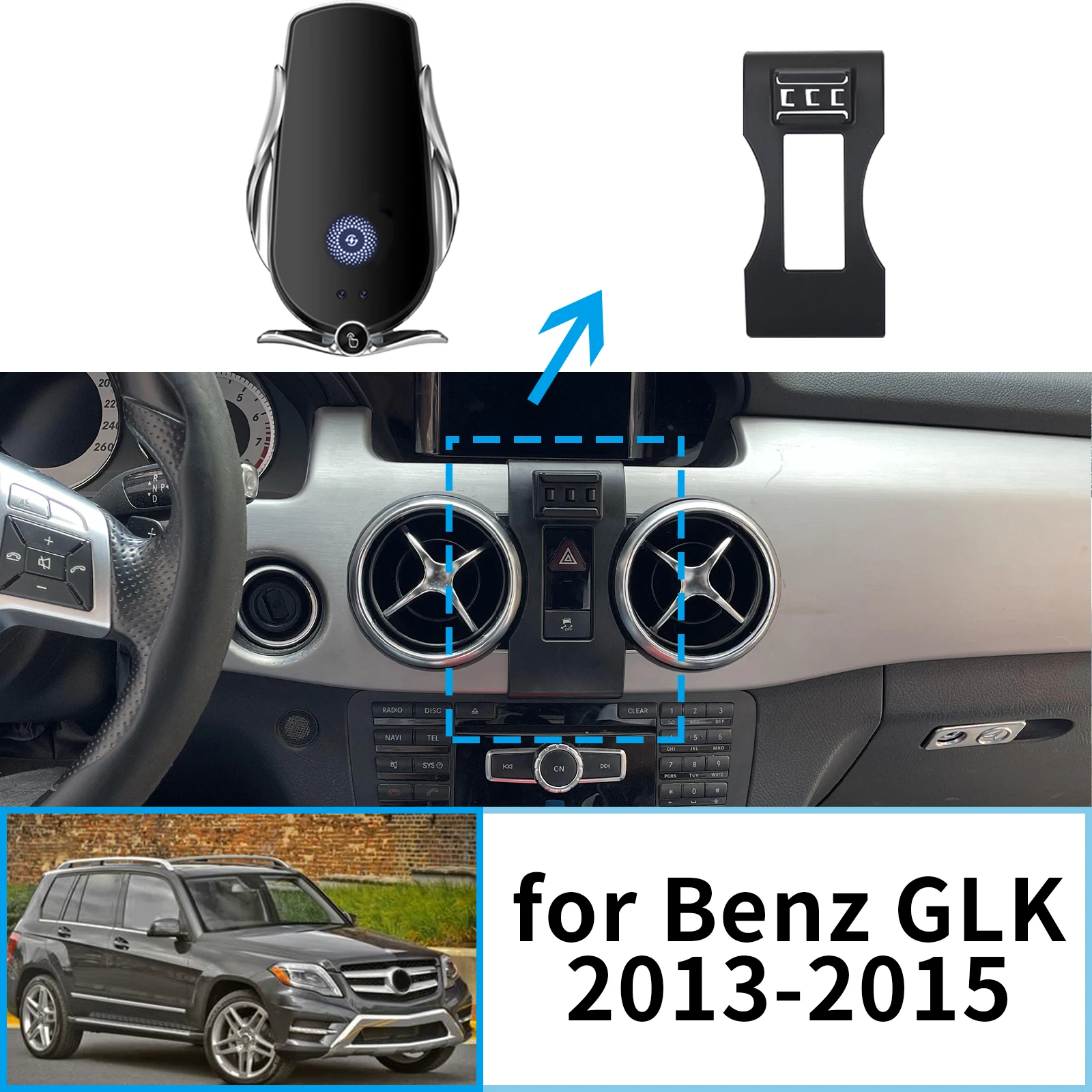 

Car Mobile Phone Holder for Mercedes Benz GLK X204 2013 2014 2015 GPS Bracket Navigation Stand Auto Accessories