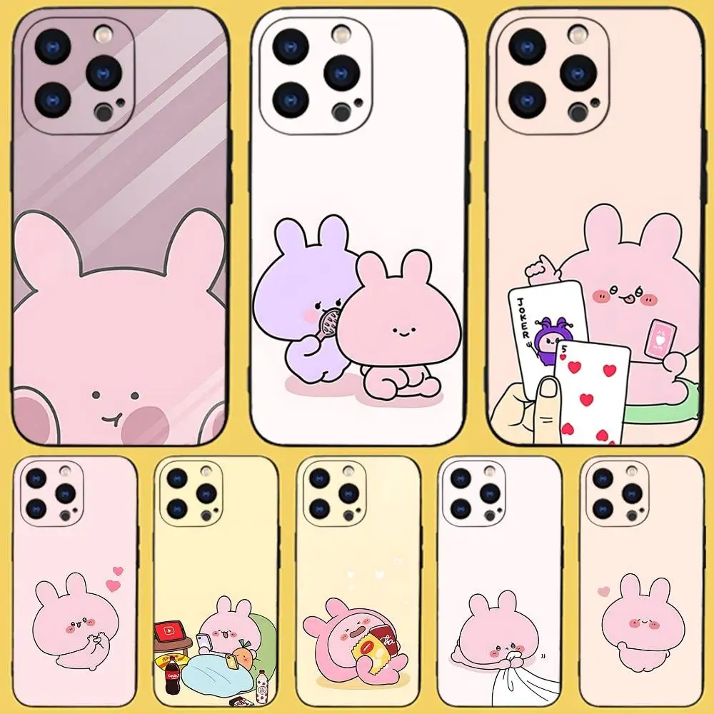 

A-Asamimichan Cartoon Phone Case For iPhone 17,16,15,14,13,12,11,Pro,Max,Plus,X,XS,SE4,E,Mini,Soft Black Case