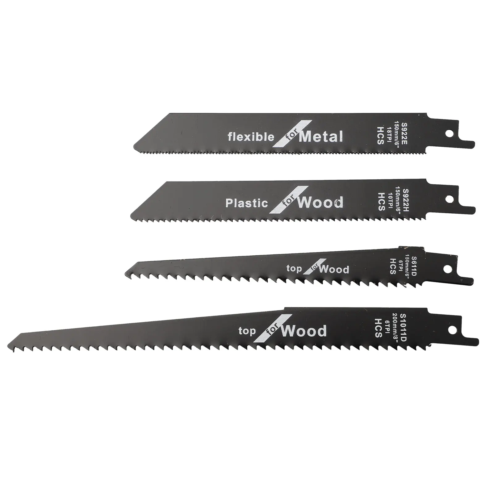 Pisau gergaji bolak-balik, 4 buah set untuk S922H S922E S611D S1011D memotong kayu memotong pipa plastik pemotong logam