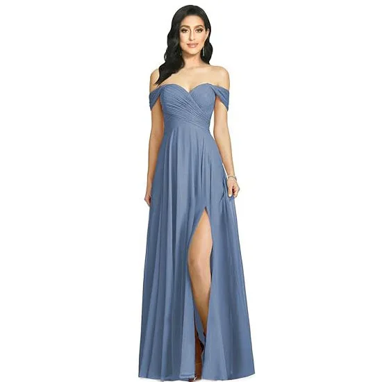 

Ele One-oulder Evening Gown Faionable Wedding Dr Midi Skirt Svel Bridal Dr Cross-Border Maids Dr