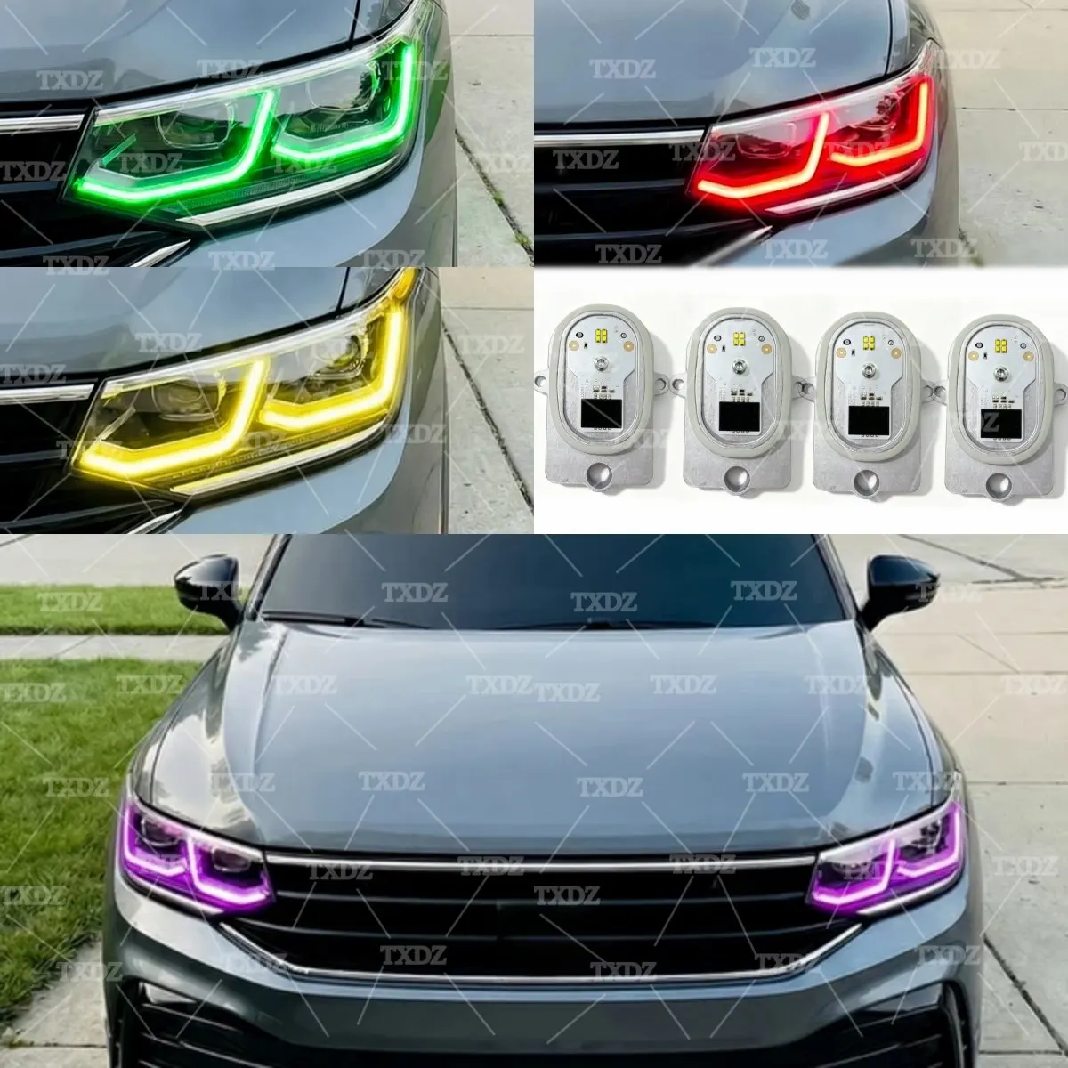 CSL Tagfahrlicht DRL Module für VW Tiguan 2022 2023 2024 Matrix-Scheinwerfer Rot Blau Gelb