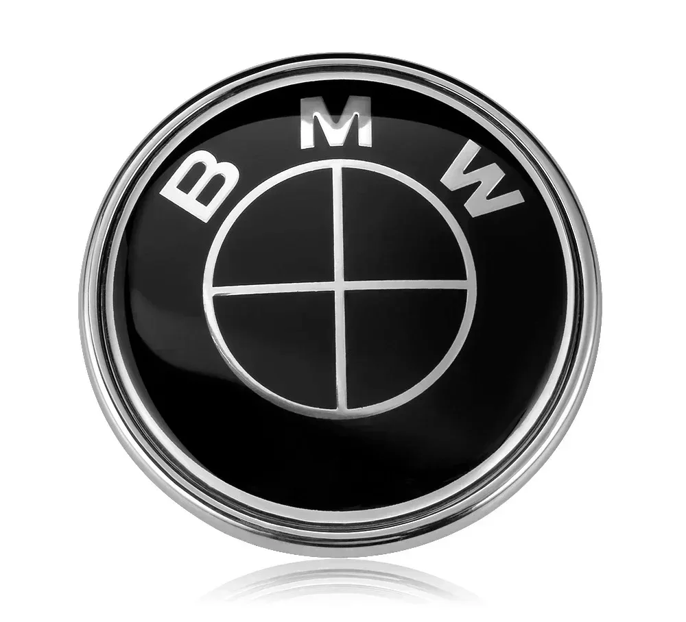 3PCS Black 82mm Front/74mm Rear 45mm Steering Wheel Hood Trunk Emblem Logo For BMW F30 F32 F34 F20 F10 F15 F16 E39 E46 E60 E90 view 2