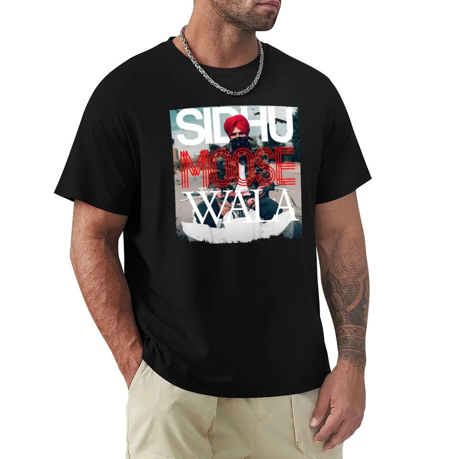 

Sidhu Moose Wala Vintage Style T-Shirt man t shirt essential t shirt compression shirt men