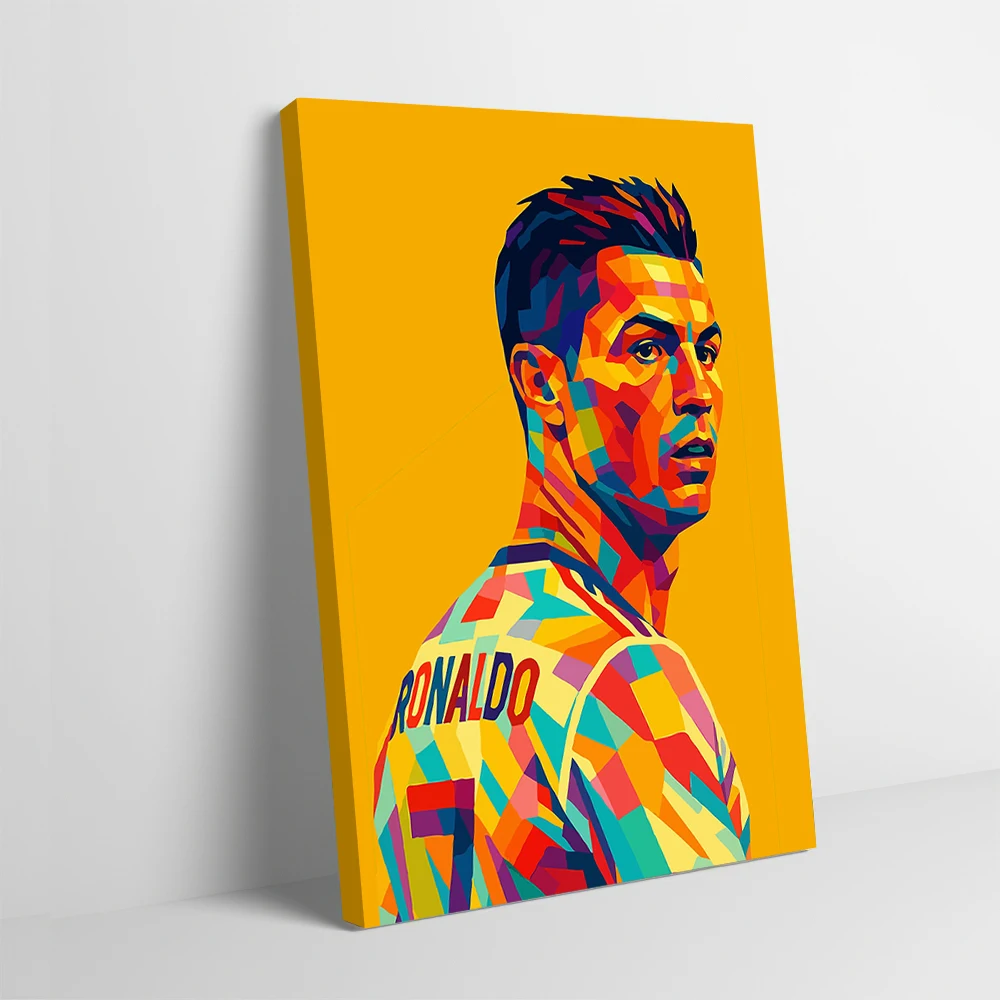 Cristiano Ronaldo retrato colorido Wpap Pop Art cartel personalizable lienzo impreso pintura para imágenes arte de la pared decoración habitación