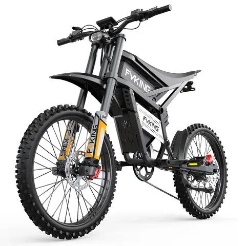 HITKTH E6 Electric Motorcycle Adults 2500W(Peak) Motors 25inch Tire Electric Bike 52V35AH Battery Speed 60Kmh Mountain E-bikes