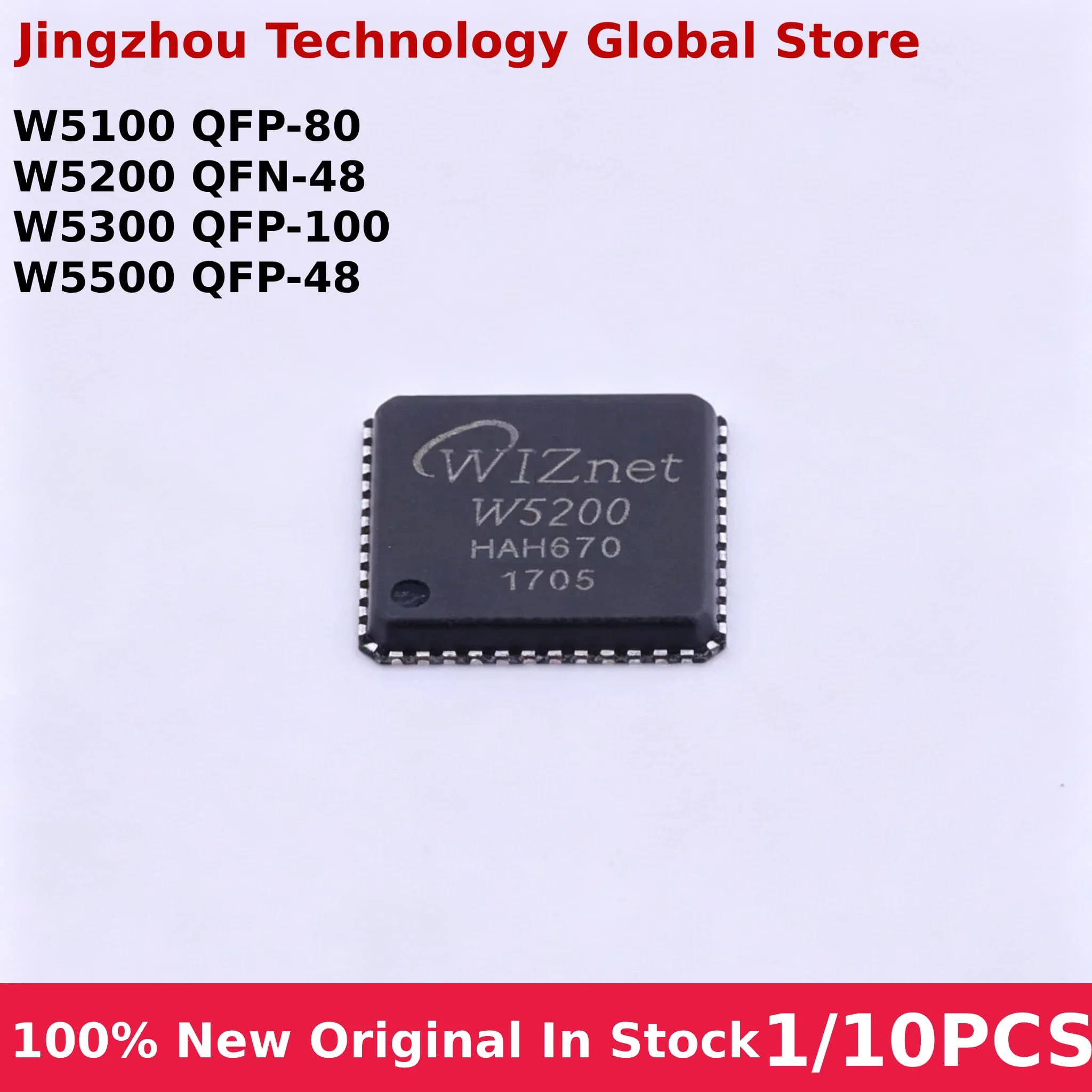 100% New 1/10PCS W5100 W5200 W5300 W5500 QFP-48 QFP-80 QFP-100 In Stock Wholesale