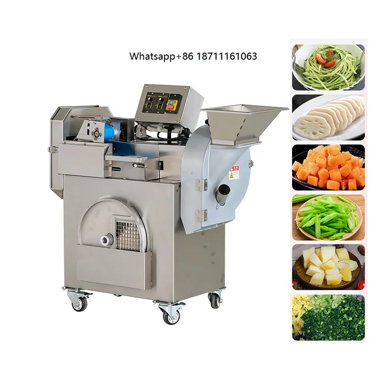 Automatic Potatoes Chips and Root Centrifugal Vegetable Leaf Spinach Cube Cutting Slicing Garlic Machine China With Price Hotel