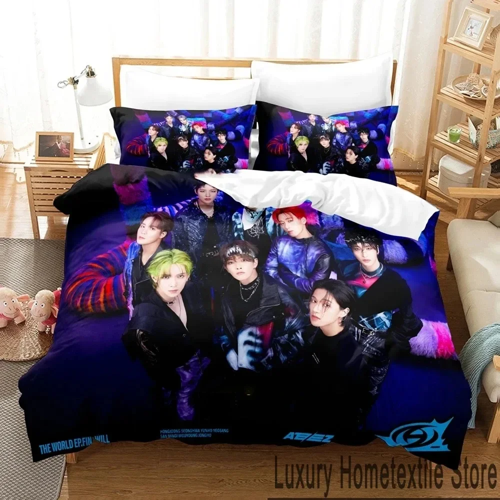 

The World Ep.fin Will ATEEZ Bedding Set Duvet Cover Bed Set Quilt Cover Pillowcase Comforter king Queen Size Boys Adult Bedding