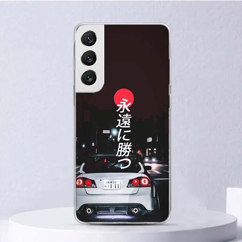 JDM Type R Civic Sport Car Soft Case For Samsung Galaxy S24 S23 S22 S21 Ultra S20 FE S10 Plus Phone Cover S9 S8 + S10E Funda Coq