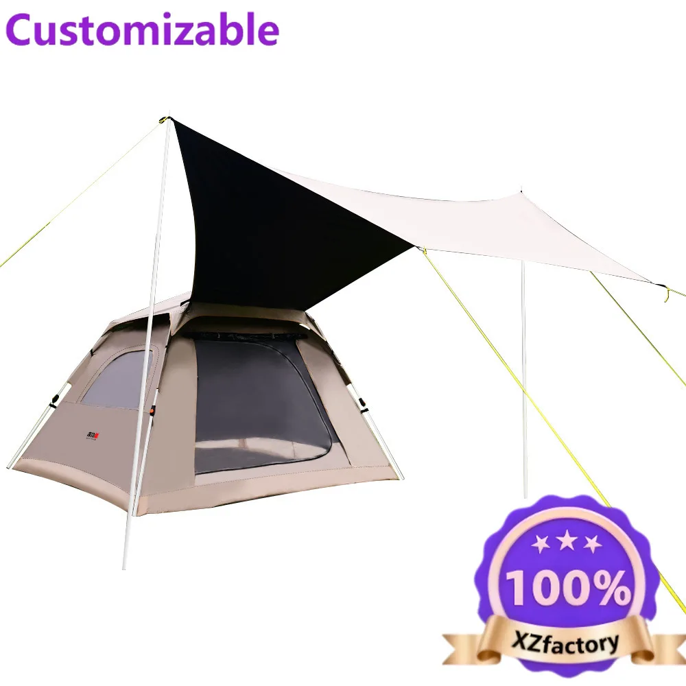 Factory Direct 2026 Top Rated Original Wolf Outdoor Portable Full Aluminum Rod Folding Camping Automatic Quick Open Tent