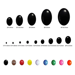 20pcs/lot resin handmade animal eye accessories Straight foot oval figure toy small eye diy eye toy accessories