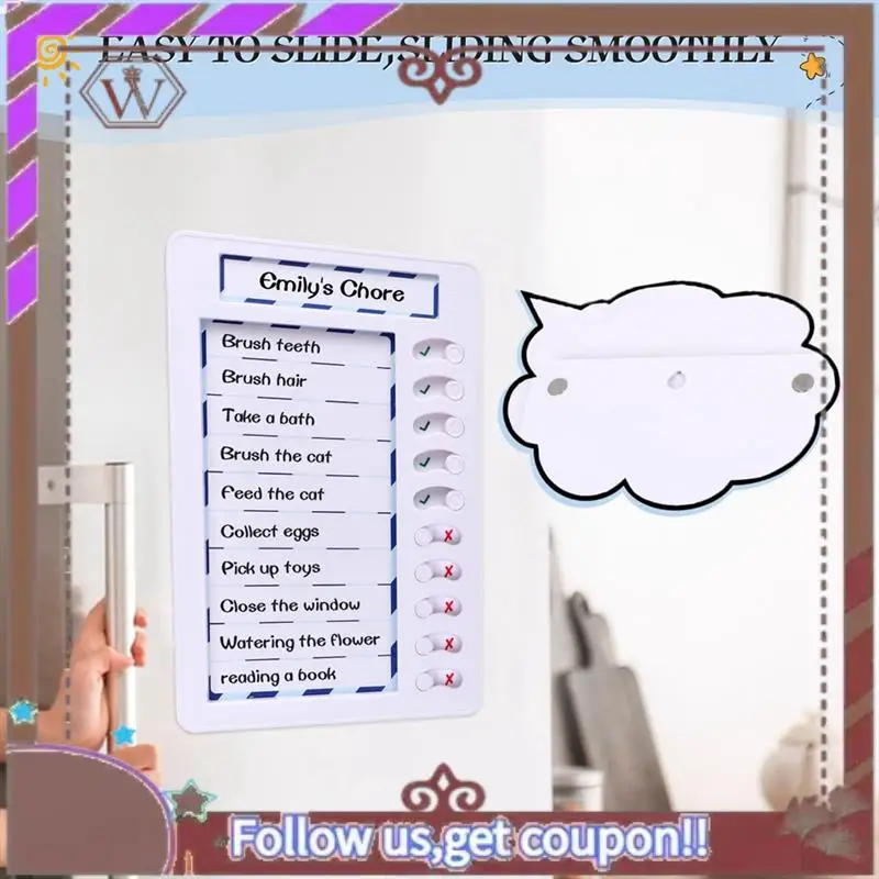 ABBG-1Set Erasable Chore Chart For Kids,Reusable To Do List Board My Chores Magnetic Dry Erase Checklist Board ABS