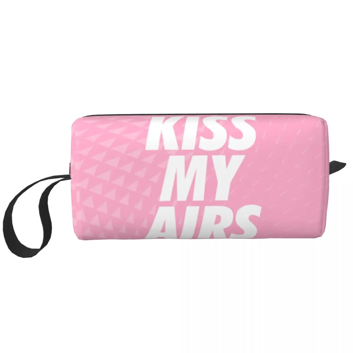 Custom Kiss My Airs Travel Cosmetic Bag Women Makeup Toiletry Organizer Lady Beauty Storage Dopp Kit