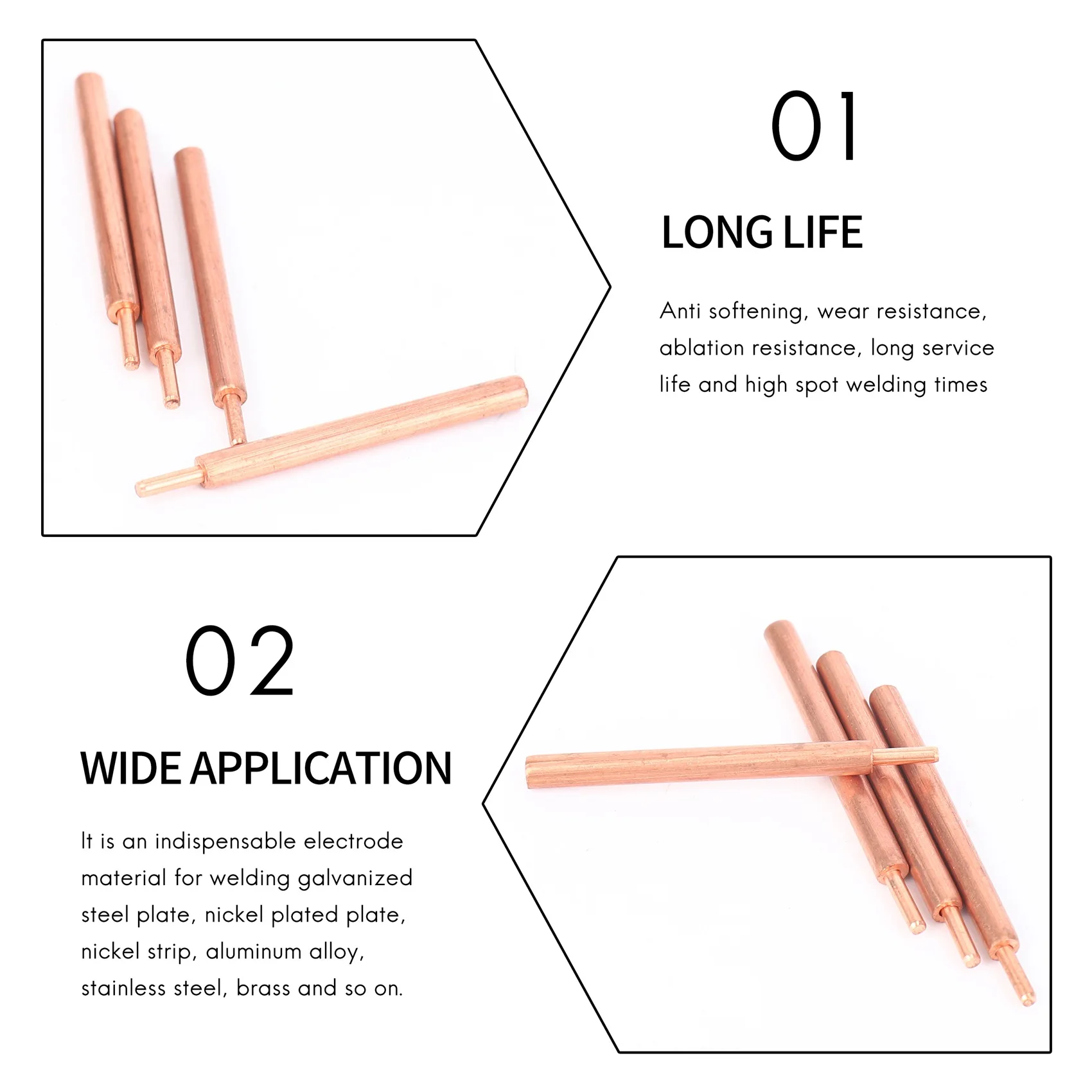 4Pcs Solder Pin Spot Welder Welding Fixed Copper Needles Used for 737G 787A 788H 709A 709Ad 797Dh Spot Welding Machine