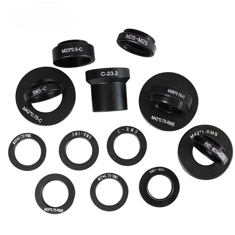 Anneau adaptateur d'objectif SM1 à filetage externe vers filetage interne RMS, filetage mâle SM1 de 26,29 mm pour conversion d'objectif de microscope