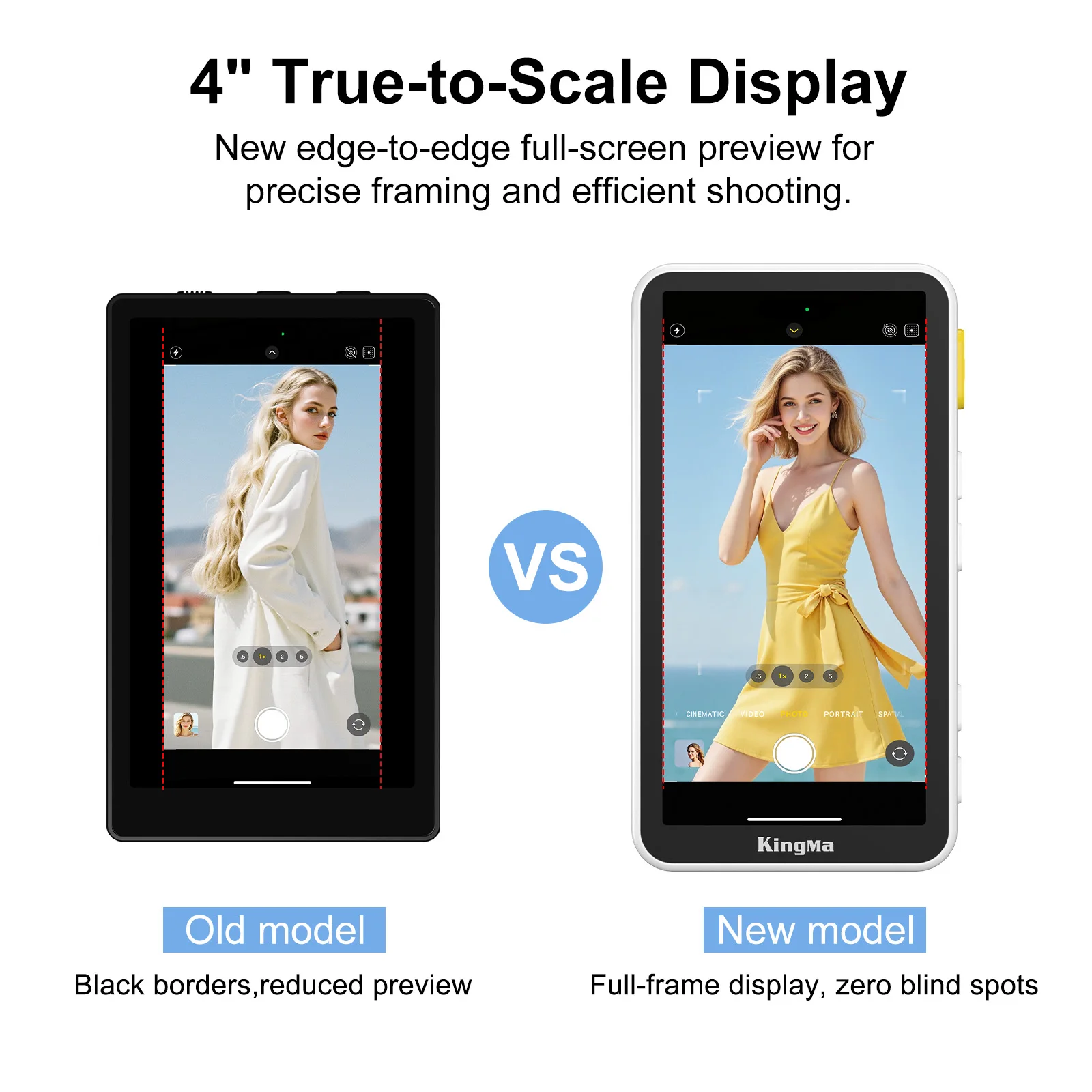 Schermo per monitor selfie Vlog per telefono, monitor touchscreen, trasmissione wireless con telecomando Bluetooth per iPhone Live Stream TikTok