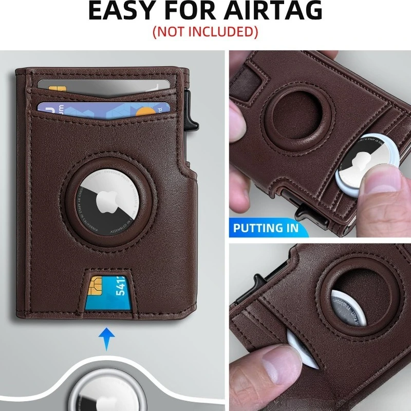 Men's Short Bifold Aluminum Case Wallet, Multi Card Slot Credit Card Holder, Durable Metal Wallet Ideal for Business & Daily Use - view 3