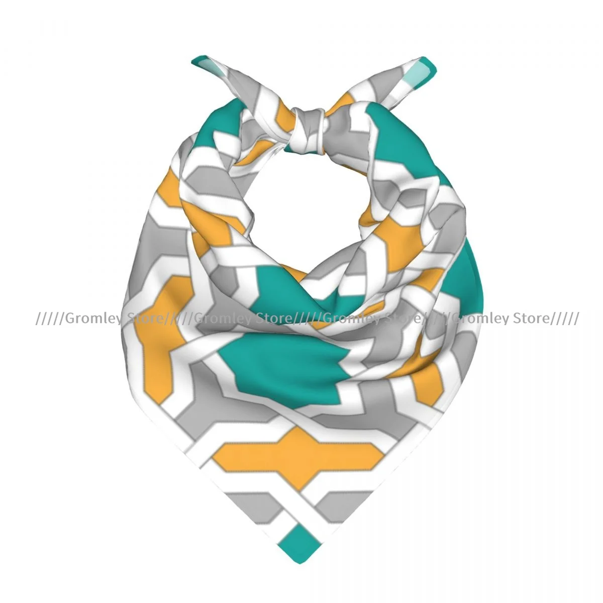 

Square Scarf Women Abstract Geometric Pattern Eastern Oriental Symmetric Print Bandana Headscarf