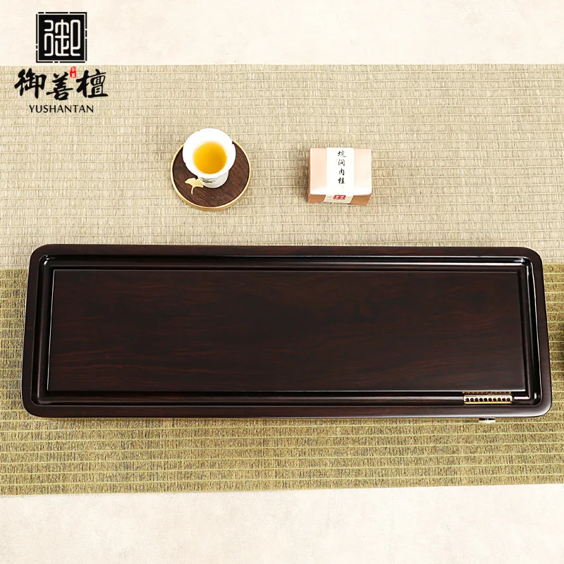 Whole Blackwood Tea Tray Solid Wood Table Rectangular Household Pitcher Simple Small Bamboo Drainage Chapan