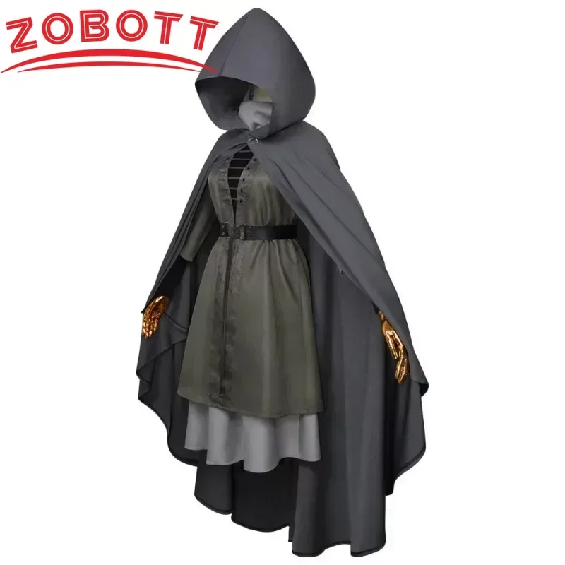 HN8 أنيمي ميلينا إلدن تأثيري لعبة الخيال زي الكبار النساء الساحرة فستان تمويه عباءة وتتسابق اللعب الساخنة كرنفال حفلة S8...Gf #4