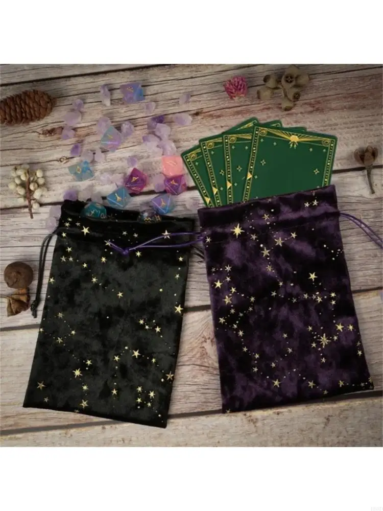 Drawstring Bag Flannelette Jewelry Dices Pouches Board Game Cards Bag Wedding Gifts Packaging Pouches Tarot Storage Bag 
