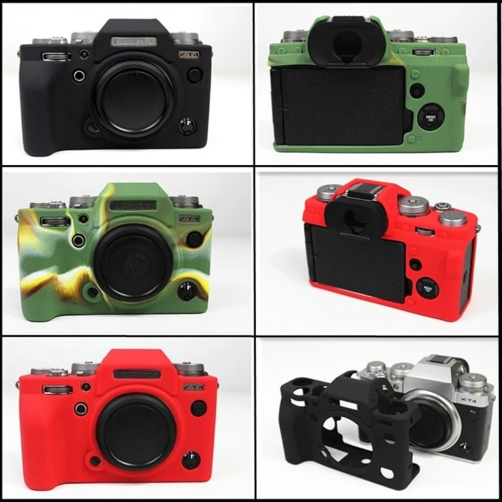 Protective cover, Soft Rubber case Micro single Camera Bag For Fujifilm X-T4 Silicone cover xt4  +1 PCS Free Cleaning Pen