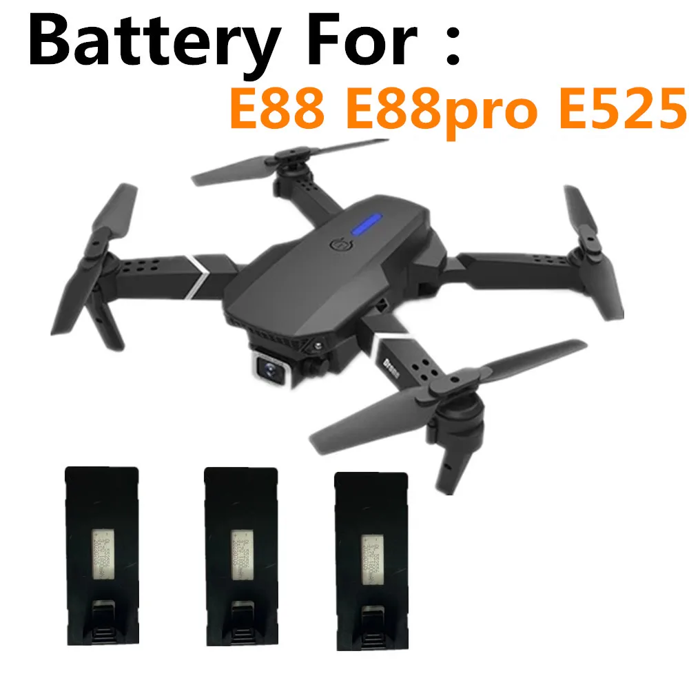 Drone Battery Accessories 3.7V 1800Mah / E88 Drone Original Spare Parts Flying 12 Mins E88 pro Drone Battery E525 Drone Battery