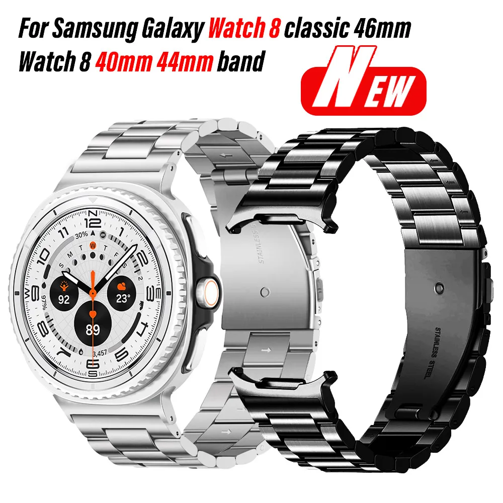 Edelstahlarmband für Samsung Galaxy Watch 8 Classic 46mm Metall-Uhrenarmband Correa für Samsung Watch 8 40mm 44mm Band