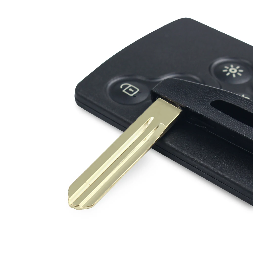 KEYYOU 4 przyciski zdalny inteligentny obudowa kluczyka karty dla Renault Laguna Koleos Megane Fob oryginalny futerał z wkładką mały scyzoryk nóż