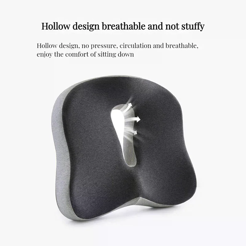 Office Seat Cushion Backrest Integrated Seat Cushion For Lumbar Support Pressure Relief Memory Foam Seat Cushion