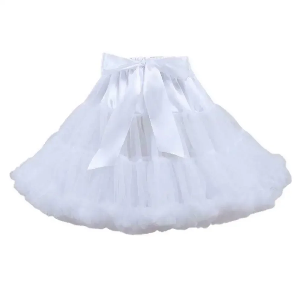 Women's Elastic Chiffon Petticoat Puffy Tutu Tulle Skirt Princess Ballet Dance Pettiskirts Underskirt Multi-Layer 2024