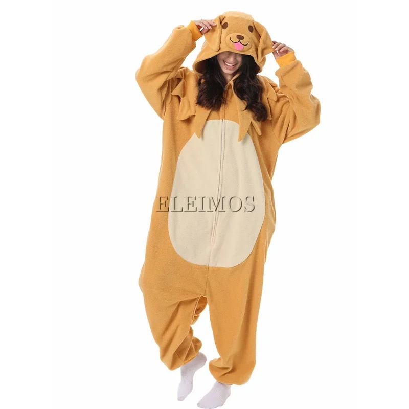 ELEIMOS هالوين نيسيي الكلب للنساء الرجال الكبار الحيوان Kigurumis منامة الكرتون بيجامة ملابس منزلية تأثيري حلي