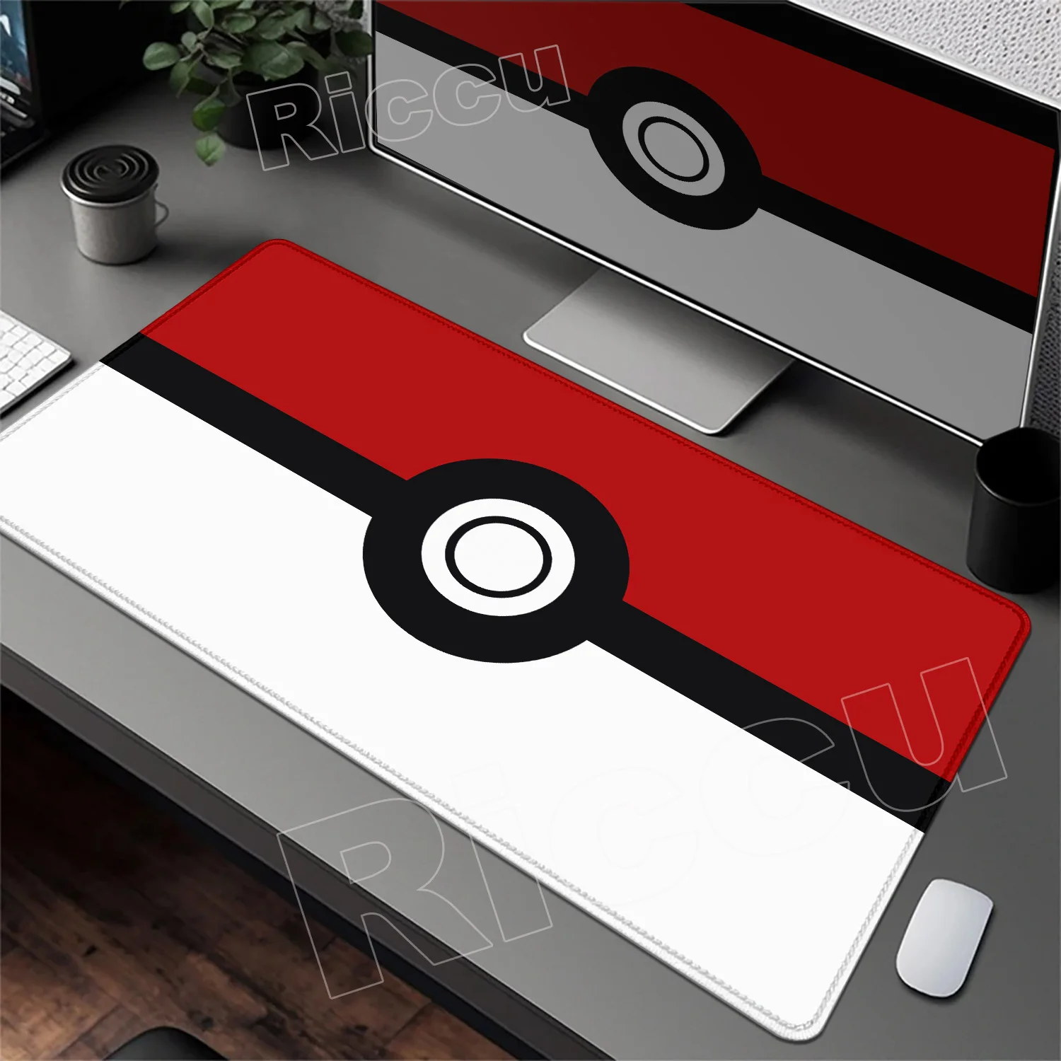 Non-slip Rubber Poké Ball Desk Mat Pokemon Mouse Pad Large Gamer Mousepad Anime Lock Edge Mausepad Pc Gaming Accessories Playmat