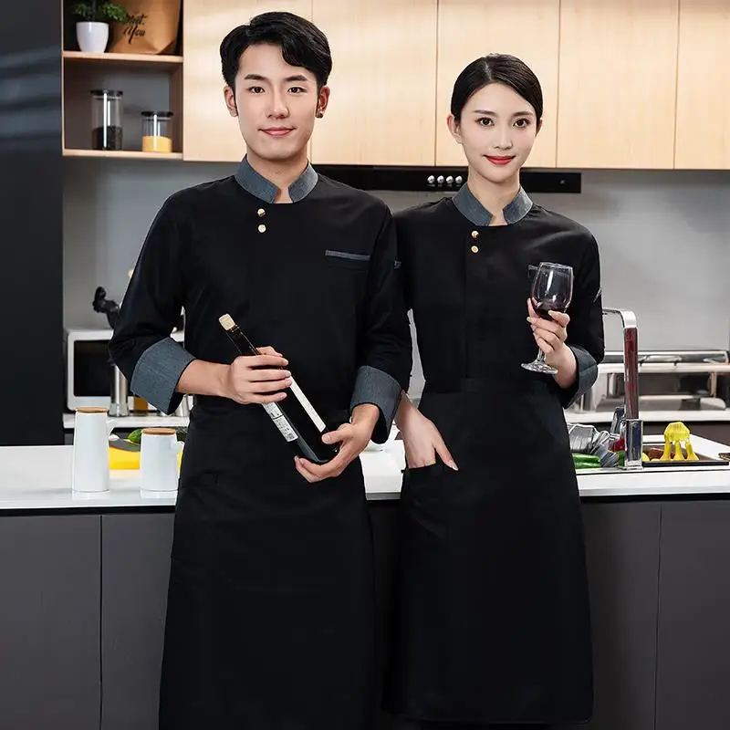 Autumn and Winter Clothing Catering Restaurant Canteen Kitchen Short Sleeve Cake Maker Work Clothes Bakery Pastry Cook Chef Unif