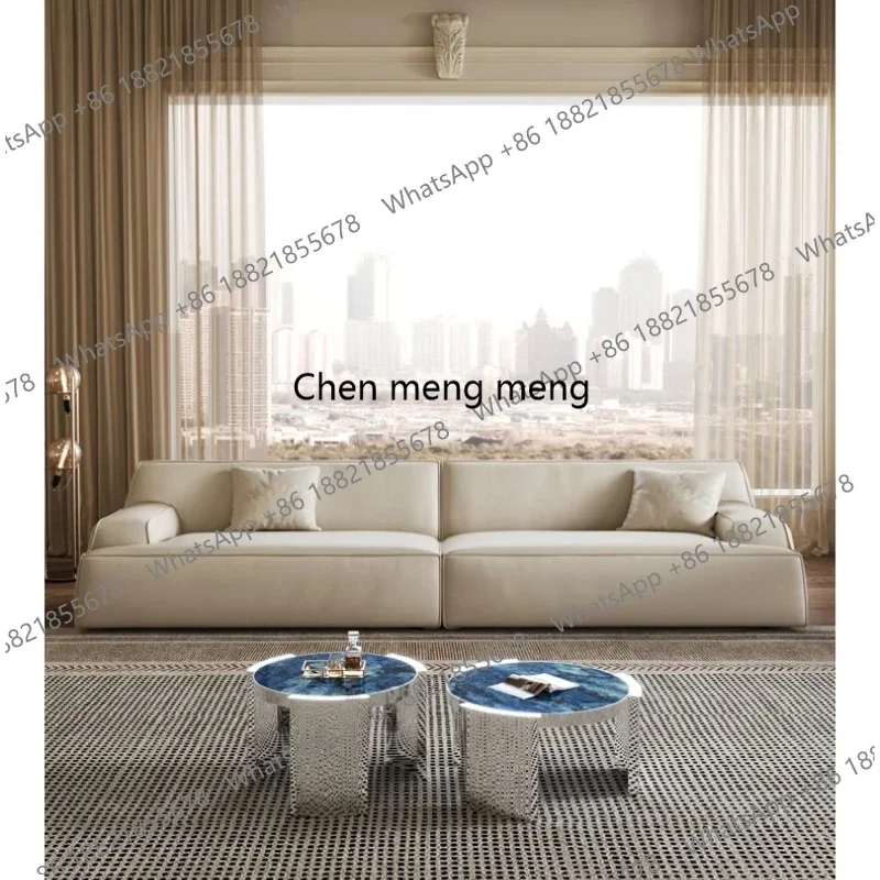 C85 Luxury UpgraderElegant Italian Leather Sofa Perfect Contemporary Minimalist Interiors Canape Salon Home Accessories Home Dec