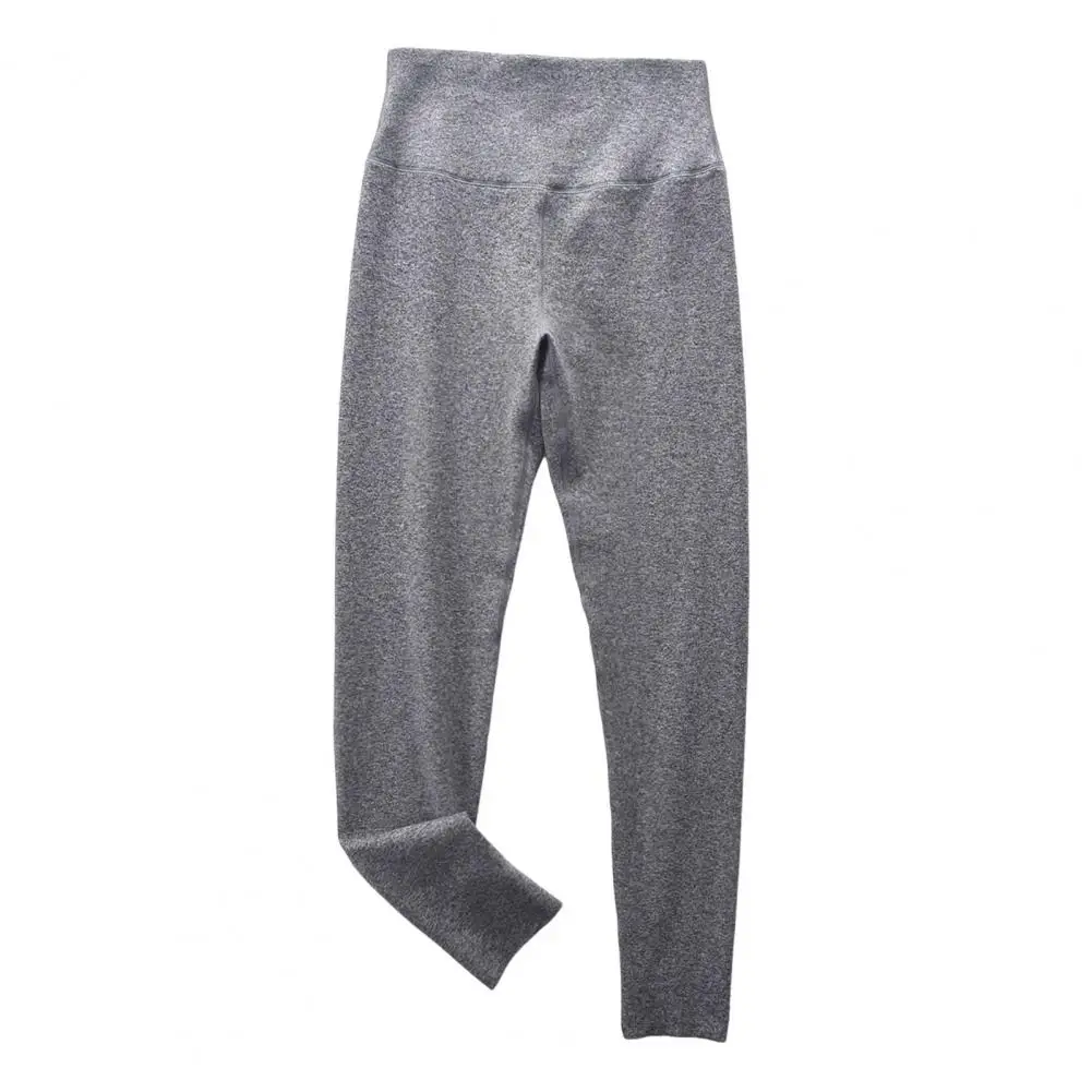 

Women's Patched Knee Leggings High Waist Velvet Thermal Leggings with Plush Lining for Winter Slim Bottom Pants