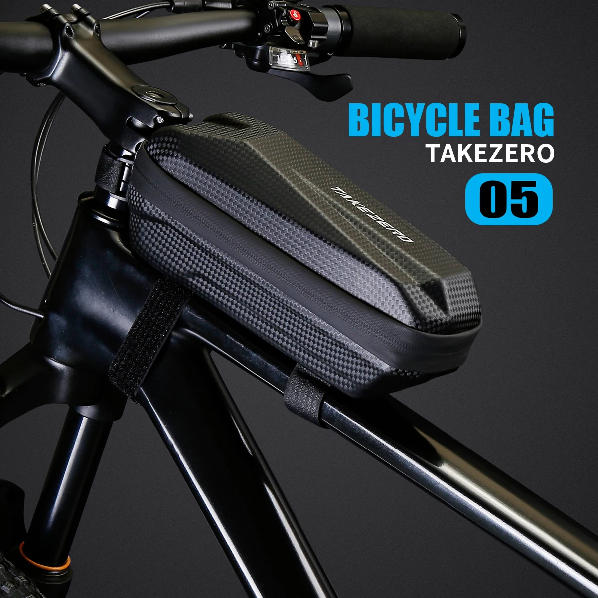 TAKEZERO EVA Hard Shell Bicycle Bag for Mountain & Road Bikes - Front Beam Bag, Waterproof Top Tube Bag, Cycling Equipment