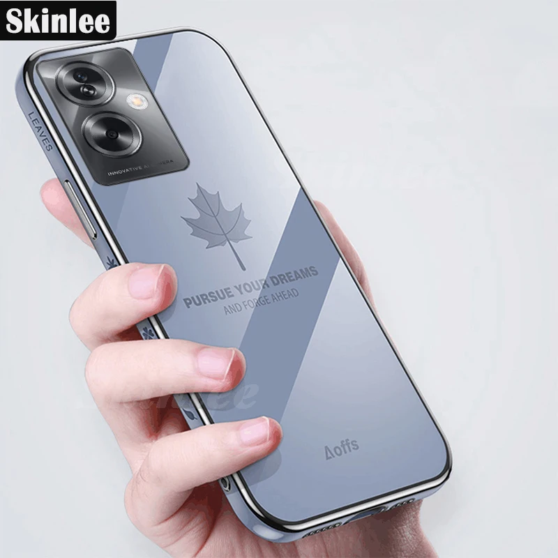 Skinlee For OnePlus Nord N30 SE 5G Case Plated Bezel Maple Leaf Pattern Silicone Cover For Oneplus Nord N30 N20 SE Back Coque